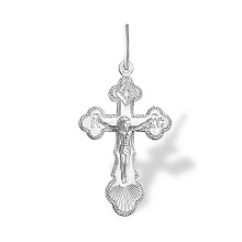 All-Seeing Eye white gold cross | Golden Flamingo