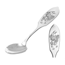 Kids' Silver Tableware. Hypoallergenic 925/999 Silver, Hand Engraving. Baby  Christening Silver Spoon