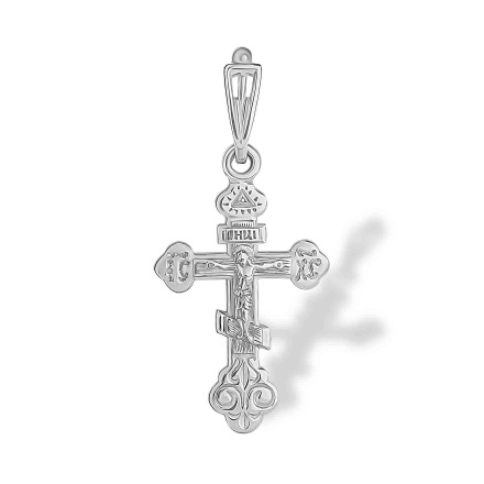 white gold orthodox cross necklace