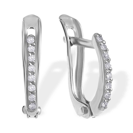 Huggie Hoop Earrings, 14K White Gold Earrings, Thin Hoop Earrings – AMYO  Bridal