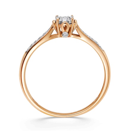 12 natural diamonds 585 rose gold ring in NY