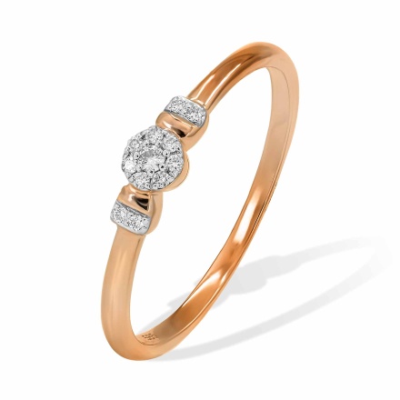 12 natural diamonds 585 rose gold ring in NY