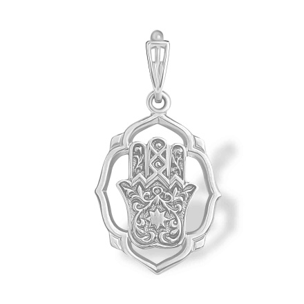 Jewish, Muslim, Catholic Pendants. | Hamsa white gold pendant | Golden ...