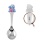 Sky Blue Baby-Hippo Silver Spoon for a Child. View 2