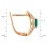 'Fusion of Emotions' Emerald and Diamond Earrings in 585 Rose Gold, Height 17mm