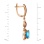 Height of Blue Topaz and Champagne Diamond Dangle Earrings