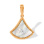 Mother-of-Pearl and Diamond Pendant Nefertiti. Hypoallergenic Cadmium-free 585 (14K) Rose Gold