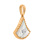 Mother-of-Pearl and Diamond Pendant Nefertiti. Angle 2