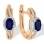 'Fusion of Emotions' Sapphire and Diamond Earrings. Hypoallergenic Cadmium-free 585 (14K) Rose Gold