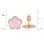 Size of Flora-inspired Pink Nacre and Diamond Studs