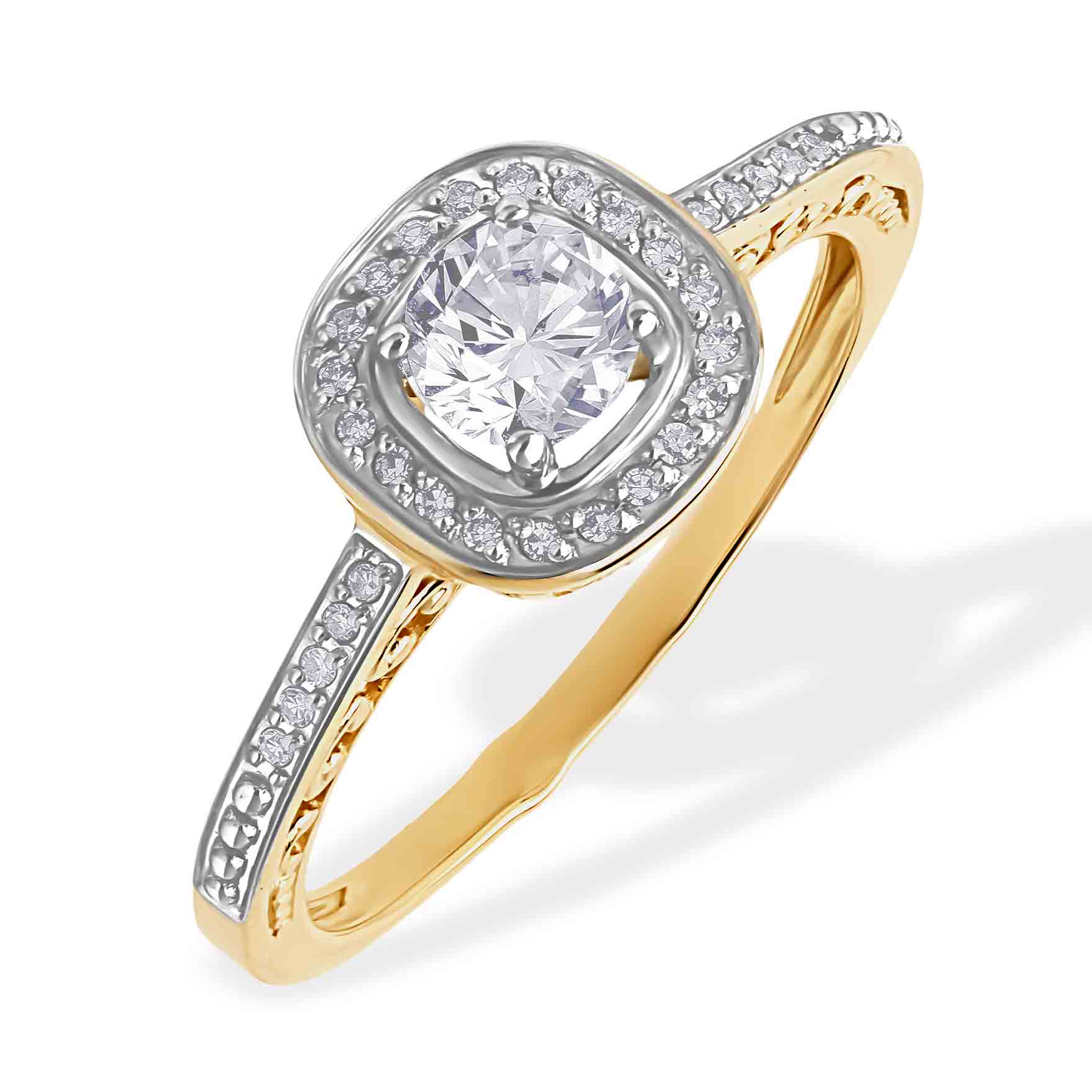 Affordable white gold store engagement rings