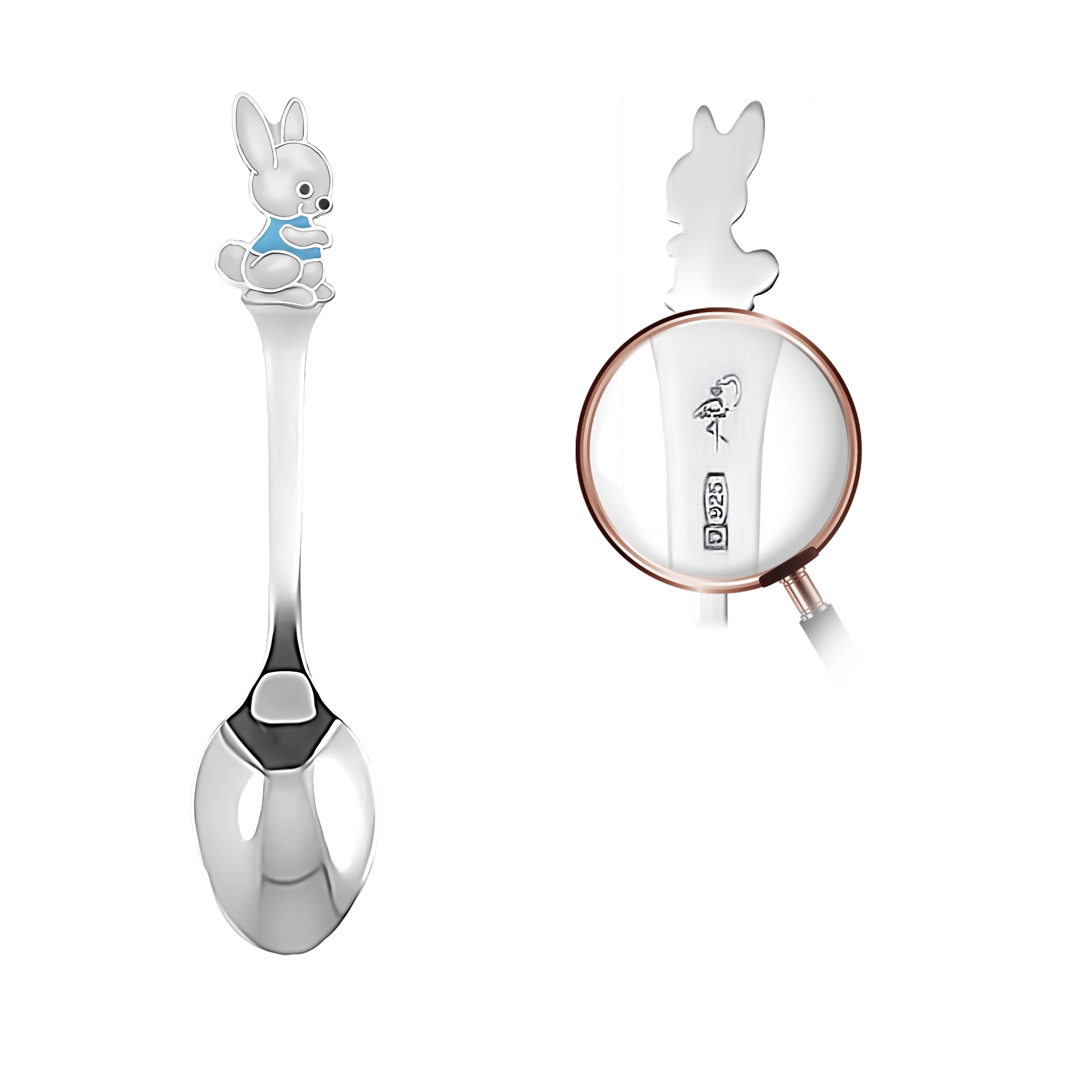 Silver Bunny Baby Spoon