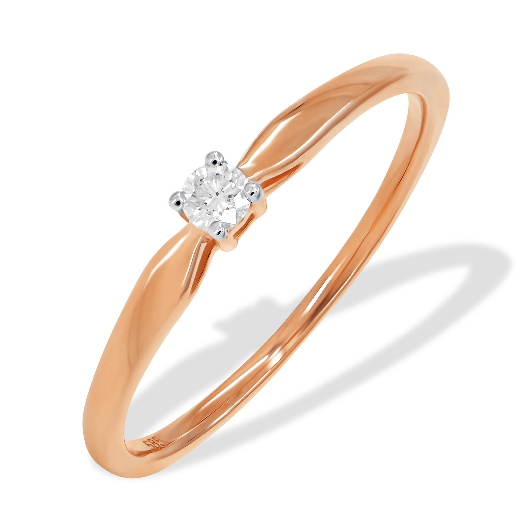 12 natural diamonds 585 rose gold ring in NY