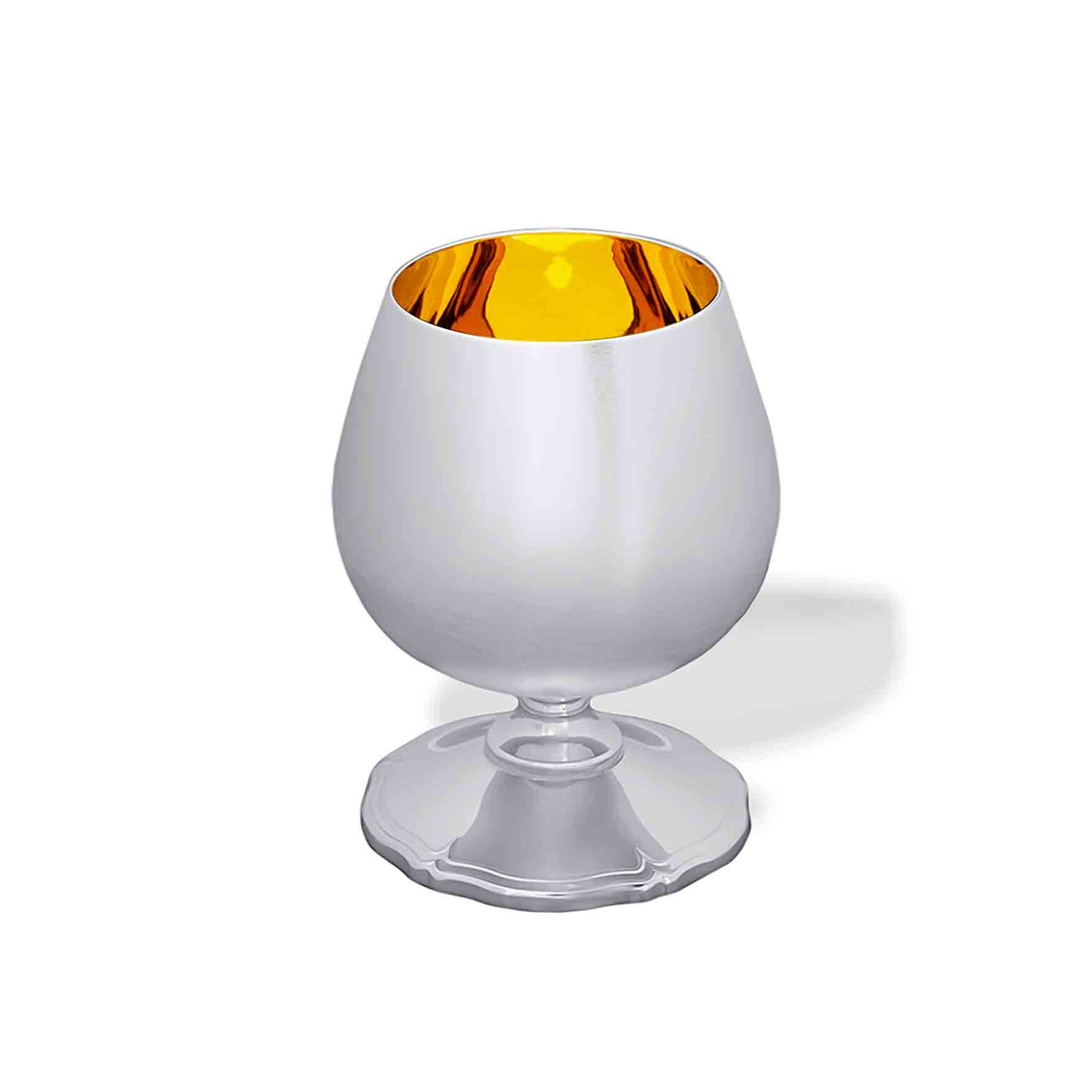 Shiny 50ml silver brandy glass