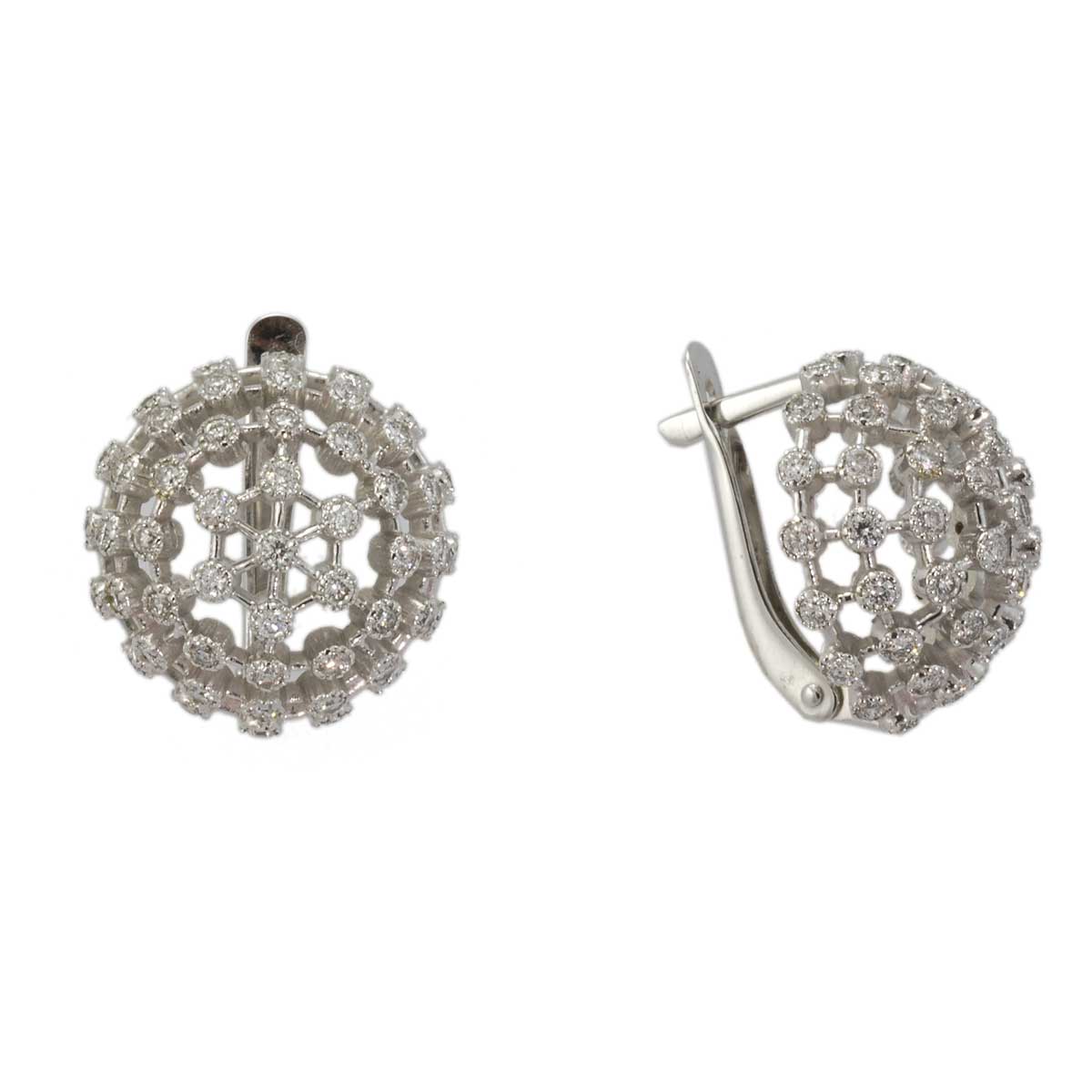 Diamond dandelion earrings | Golden Flamingo