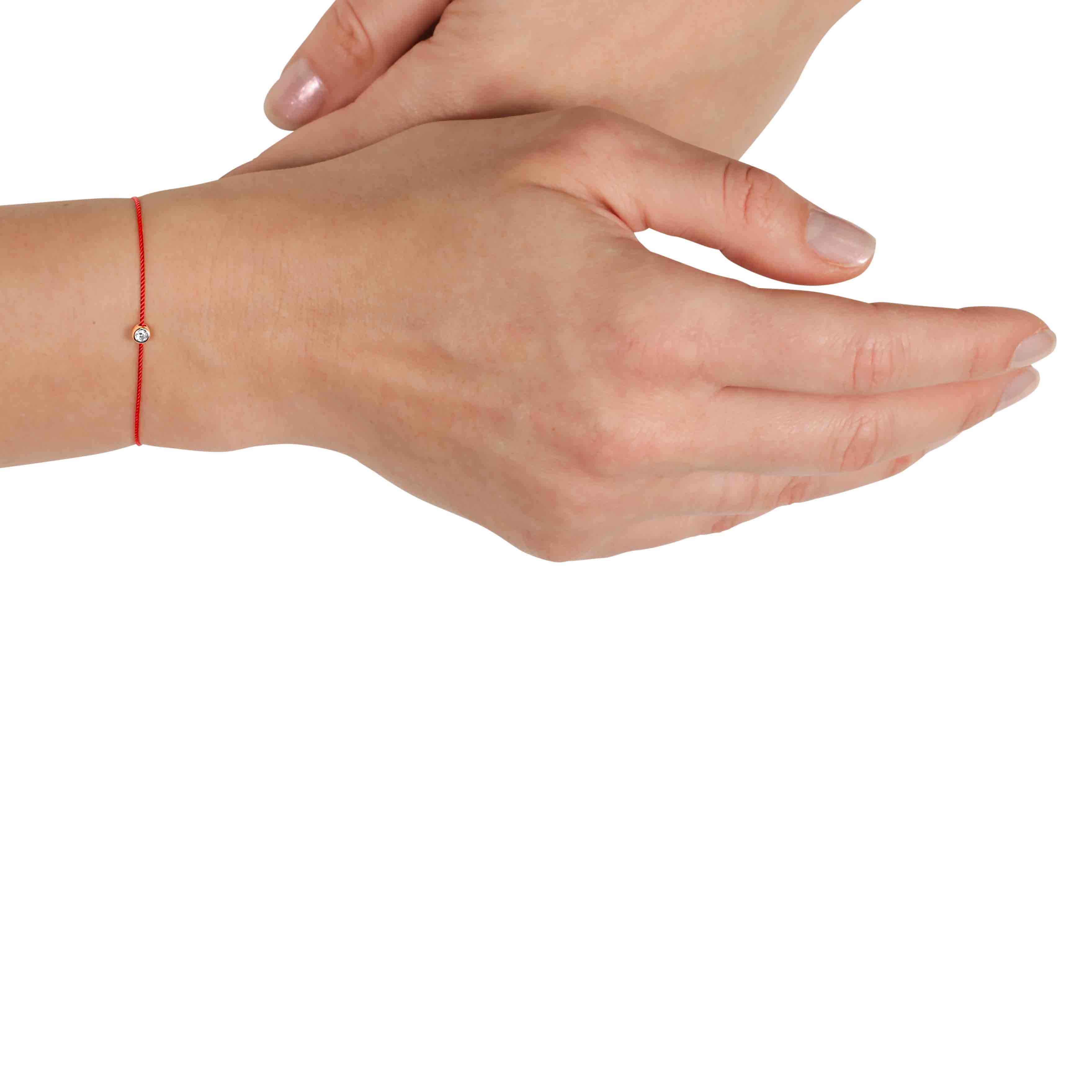 Red String Bracelet with Silver  Nialaya Jewelry