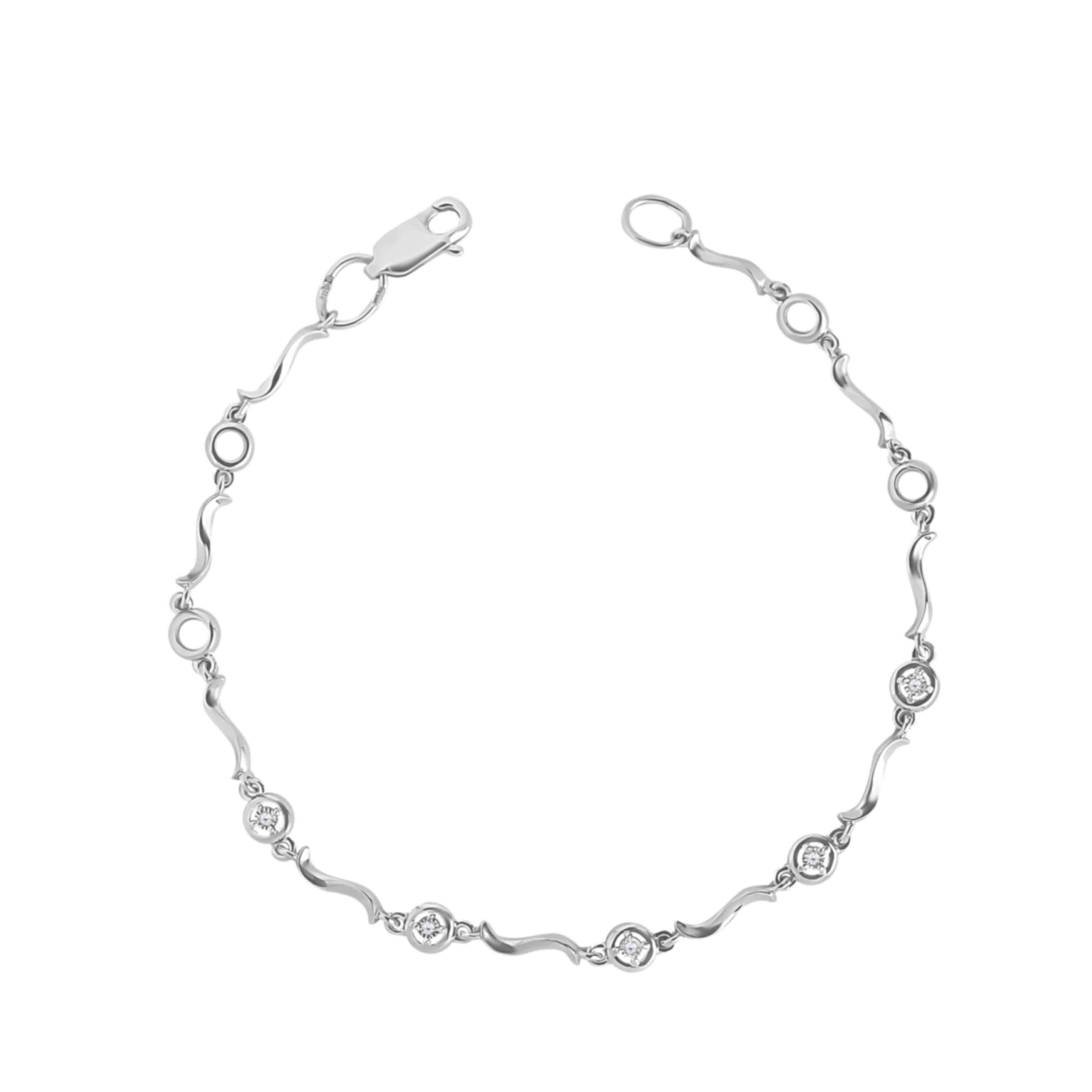 Sparkling Pear Halo Chain Bracelet | PANDORA