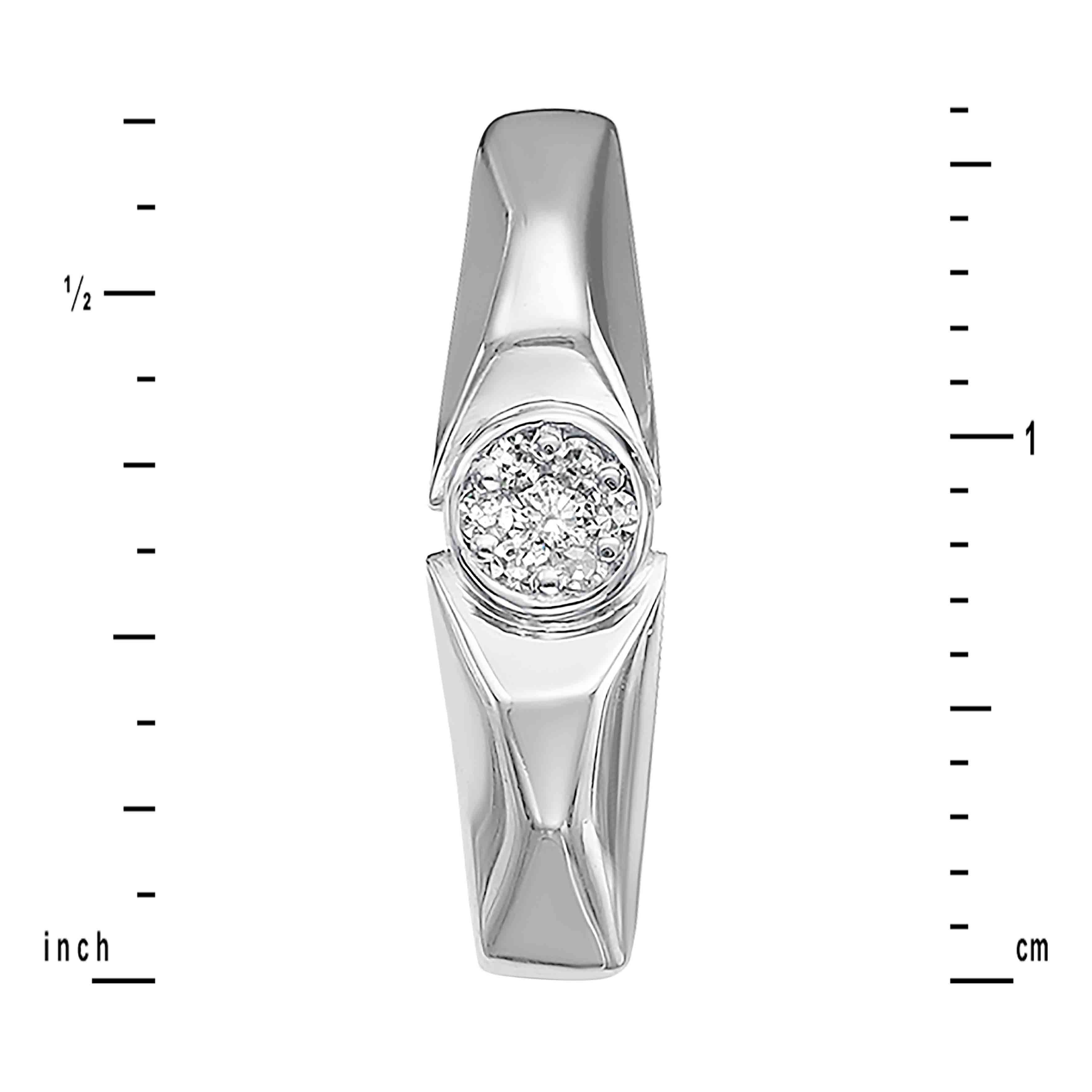 Diamond Leverback Earrings. Certified 585 (14kt) White Gold, Rhodium Finish. Iconic Design Diamond Leverback Earrings