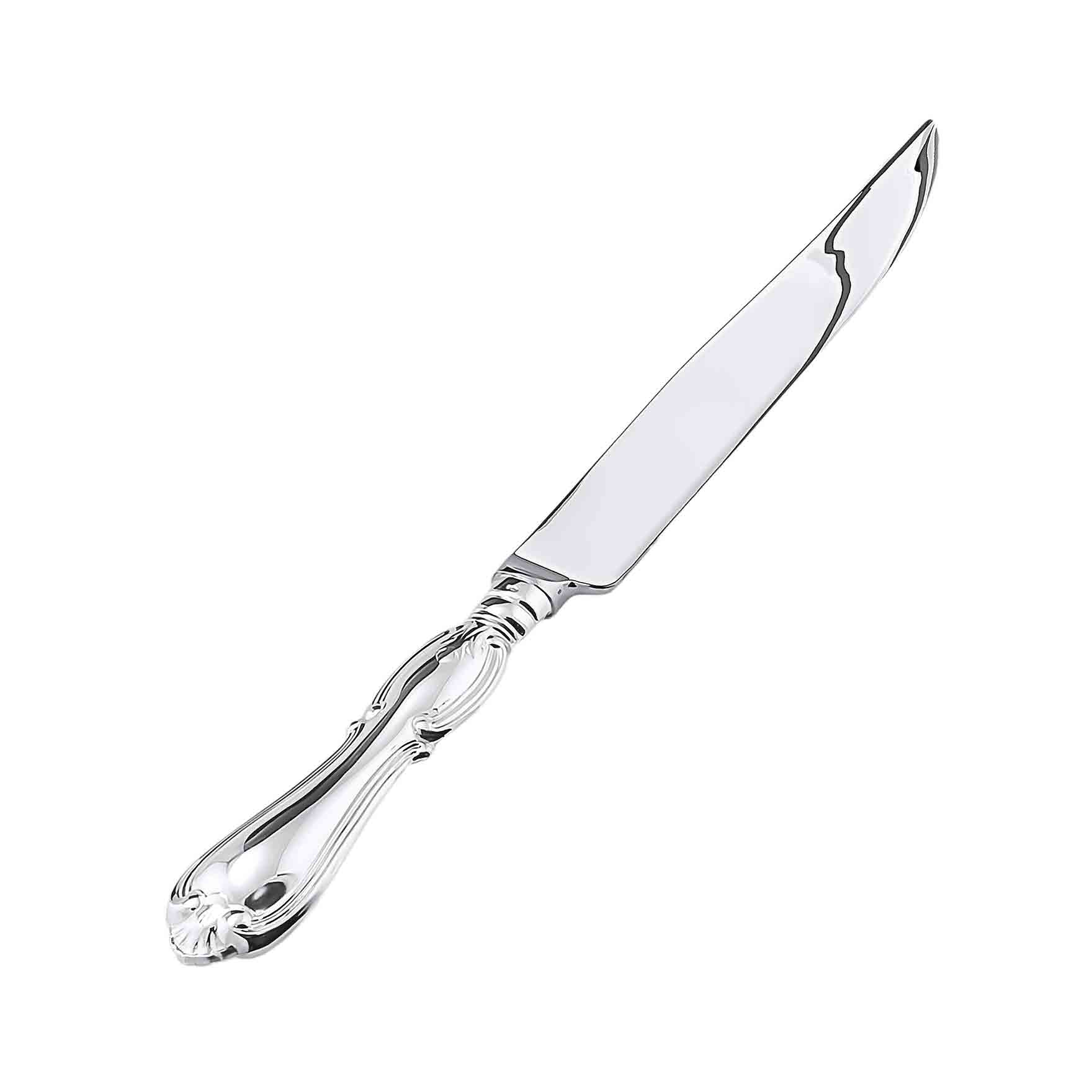 Silver Serveware. Hypoallergenic 830/999 Silver, Stainless Steel. Silver  Meat Serving Set: Carving Knife and Fork